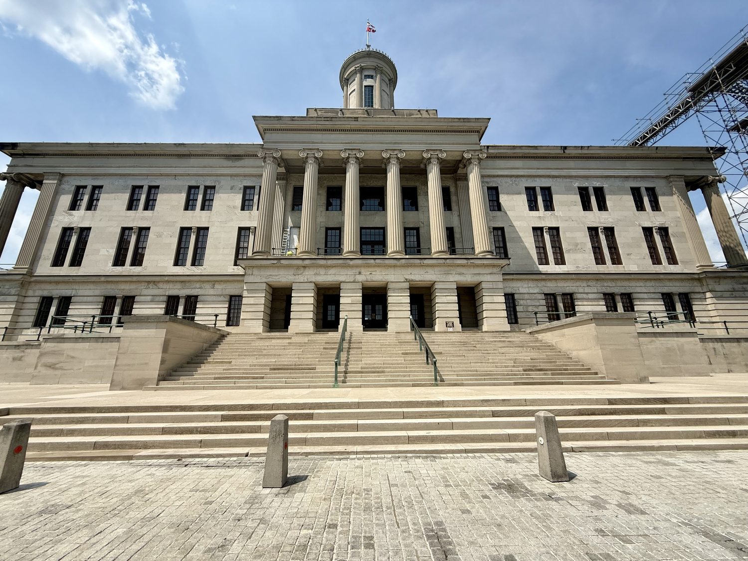 State capitol building and columns